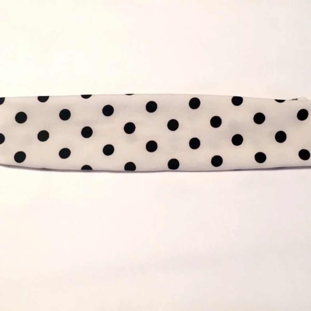 White & Black Silk Headwrap